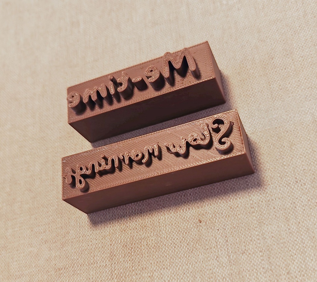 Text stamp custom made